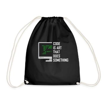Computer scientist computer science programmer gift - Drawstring Bag - black - Front