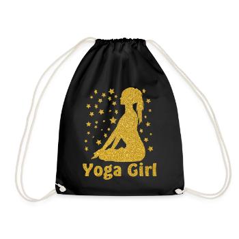 Vêtements de yoga fille de yoga pour femmes et filles - Sac de sport léger - noir - Devant