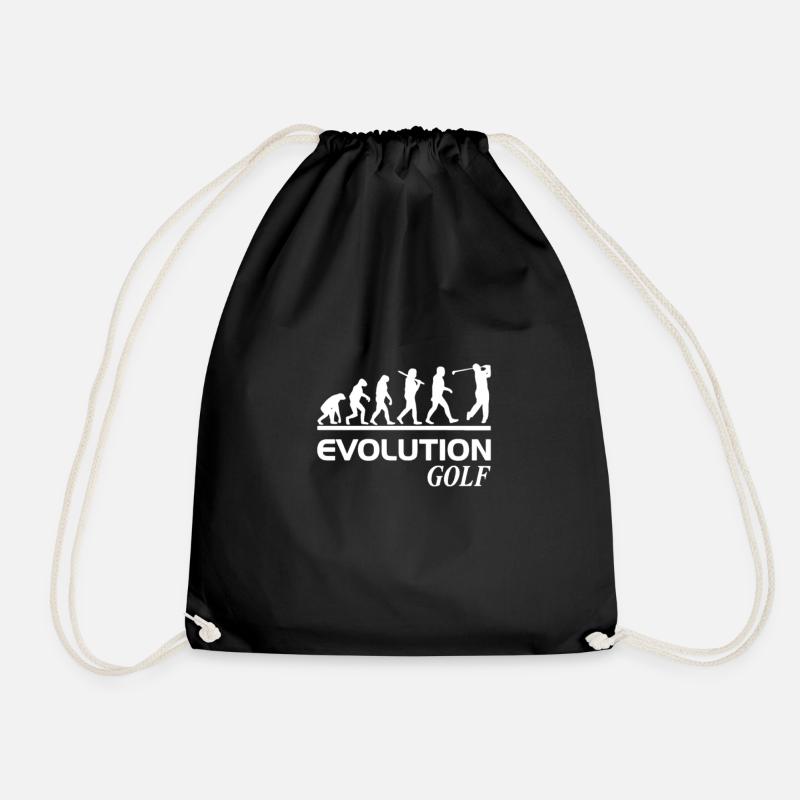 Evolution golf - Drawstring Bag - black