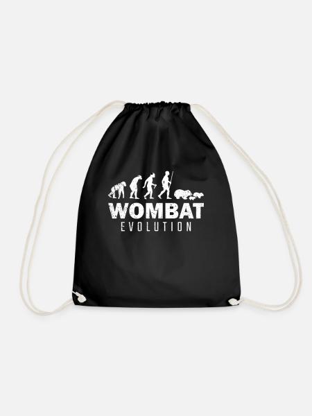 Wombats Wombat Evolution - Drawstring Bag - black