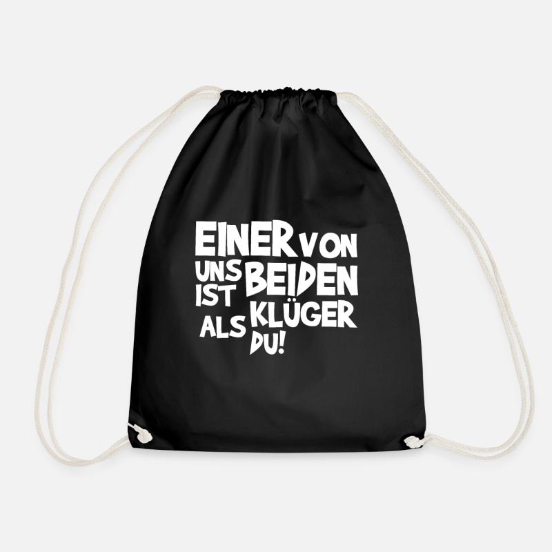 Einer von uns beiden ist klüger als du! - Turnbeutel - Schwarz