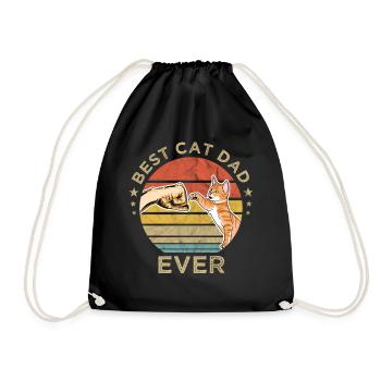 Meilleur papa de chat jamais - Sac de sport léger - noir - Devant