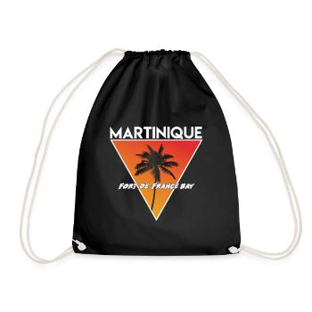 martinique mit Hauptstadt - Turnbeutel - Schwarz - Vorne