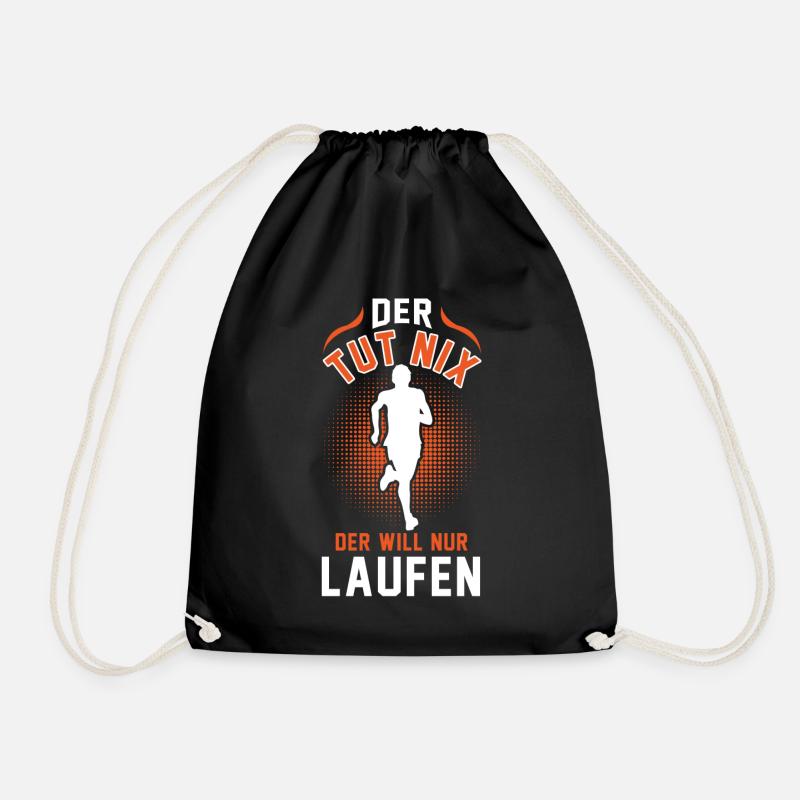 Laufen Läufer Joggen - Turnbeutel - Schwarz