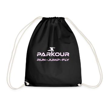 Parkour Freerun Pink - Drawstring Bag - black - Front