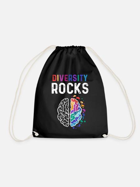 autism - Drawstring Bag - black