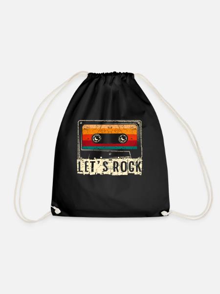 Rock and Roll Retro Rock n Roll Musik Geschenk - Turnbeutel - Schwarz