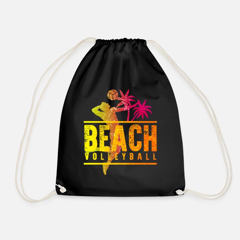Beach Volleyball - Turnbeutel - Schwarz