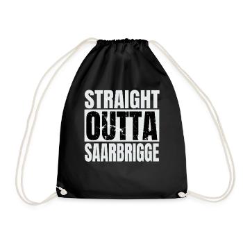Saarland Saarbrigge Saarbrigger Saar - Turnbeutel - Schwarz - Vorne