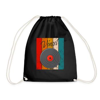 Vintage Vinyl Schallplatte - Turnbeutel - Schwarz - Vorne