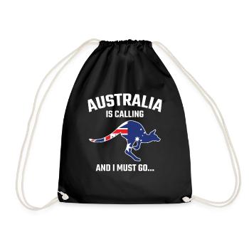 Australie kangourou cadeau - Sac de sport léger - noir - Devant