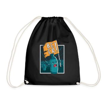 Beer Revolution Beer Uprising Drinking Party Celebrations - Drawstring Bag - black - Front