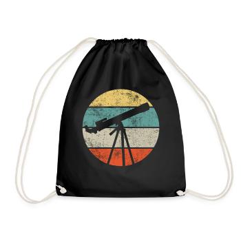 Astronomy stars planets planetarium - Drawstring Bag - black - Front