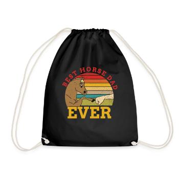 Best Horse Dad Ever Best Horse Dad - Drawstring Bag - black - Front