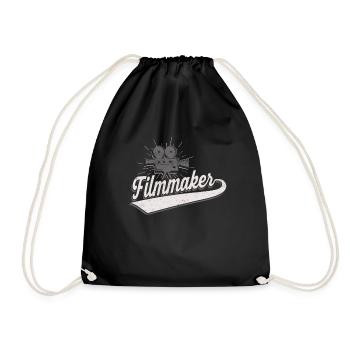 Cinéaste caméraman appareil photo argentique vintage - Sac de sport léger - noir - Devant
