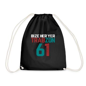 bize her yer trabzon - Drawstring Bag - black - Front