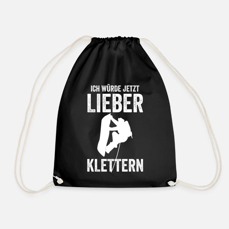 Klettern Kletterer - Turnbeutel - Schwarz