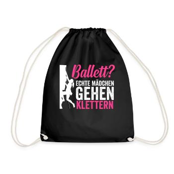 Klettern Mädchen - Turnbeutel - Schwarz - Vorne