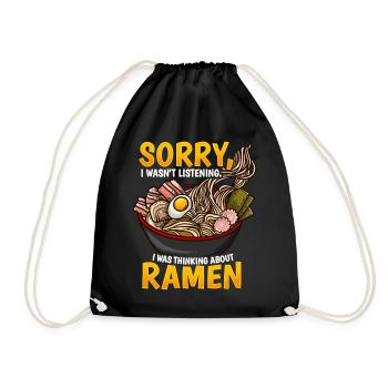 Ramen - Drawstring Bag - black - Front
