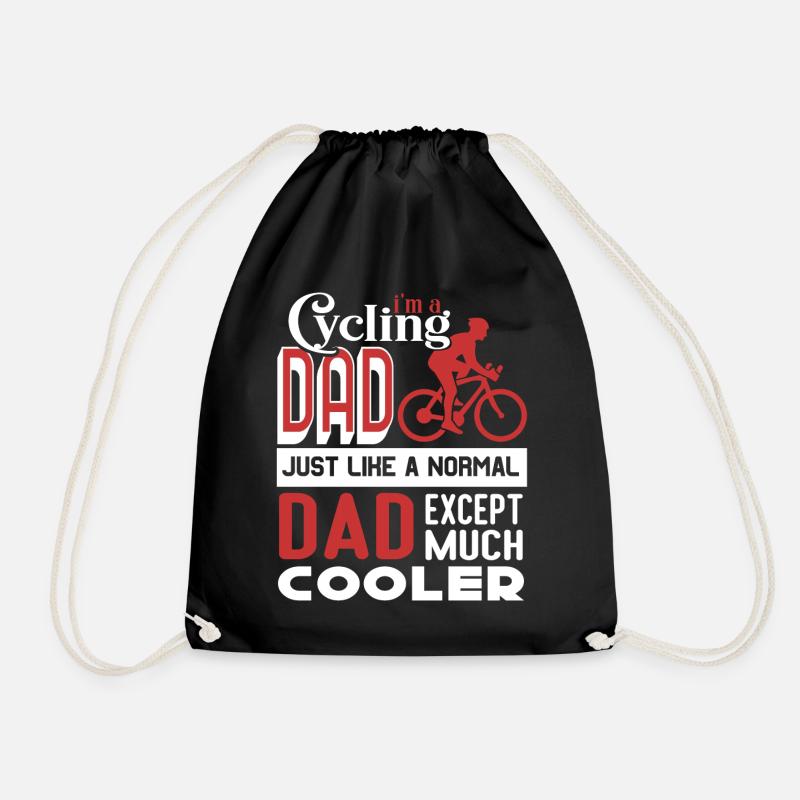 Cycling Cycling Dad Cooler - Drawstring Bag - black