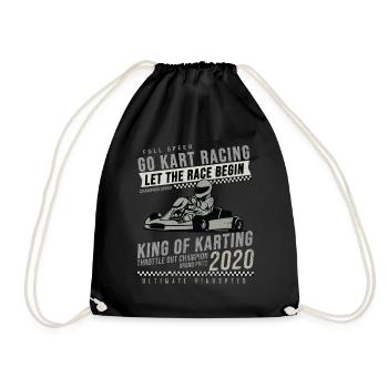 go Kart - Drawstring Bag - black - Front
