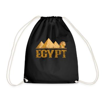 Ägypten Pyramiden - Turnbeutel - Schwarz - Vorne