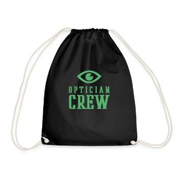 Eye glasses optician optician optics optics - Drawstring Bag - black - Front