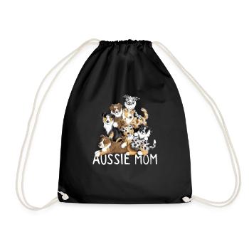 Australian Shepherd Maman - Sac de sport léger - noir - Devant