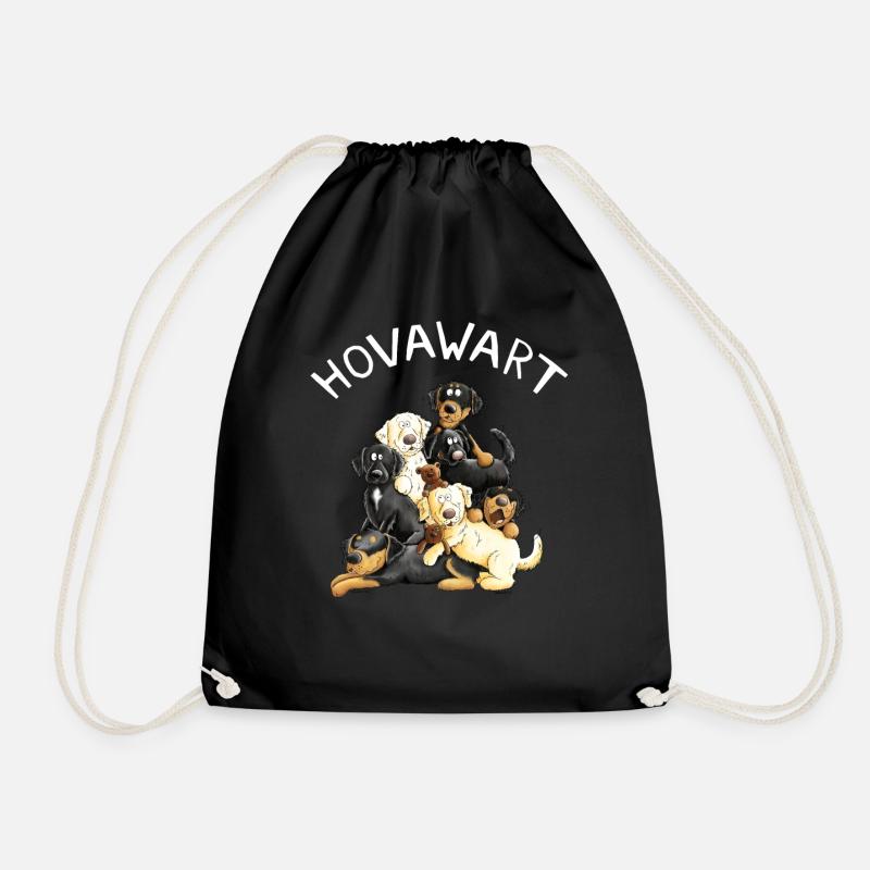 Hovawart Hundehaufen Comic Hunde Geschenk - Turnbeutel - Schwarz
