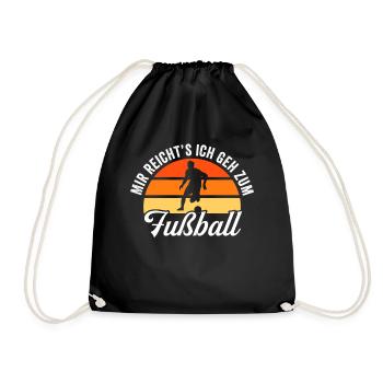 Fußball Fußballer - Turnbeutel - Schwarz - Vorne