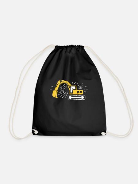 Baggerfahrer - Turnbeutel - Schwarz