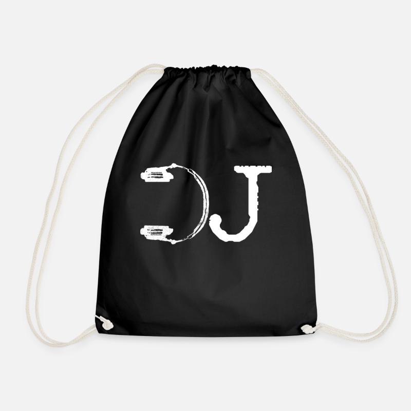 DJ DJ DJ hang up - Drawstring Bag - black