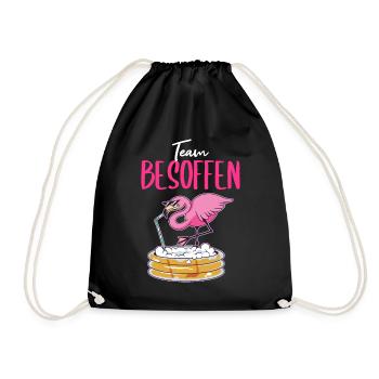 Damen Saufen Sprüche Lustig Alkohol Partyoutfit - Turnbeutel - Schwarz - Vorne