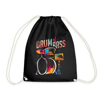Drum and bass - Drawstring Bag - black - Front