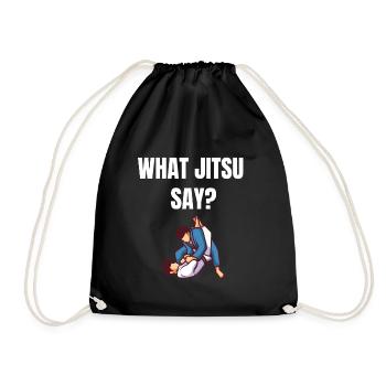 Jiu Jitsu gift - Drawstring Bag - black - Front