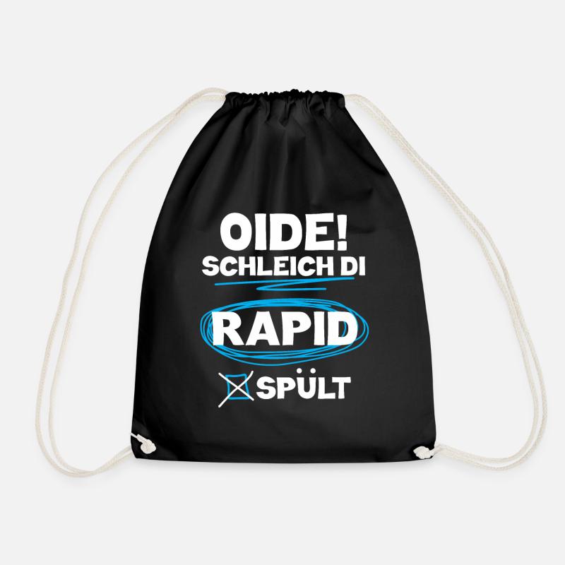 Oide schleich di rapid Mann Geschenk Geburtstag - Turnbeutel - Schwarz