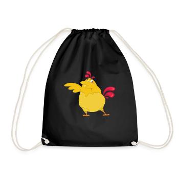 Ostern Dabbing Henne Huhn Küken Hahn Geschenk Kids - Turnbeutel - Schwarz - Vorne