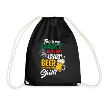 Dart Hobby Bier - Turnbeutel - Schwarz - Vorne