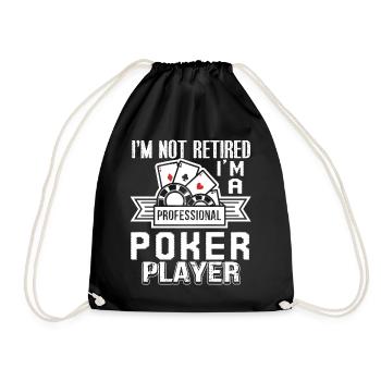 Poker Professioneller Pokerspieler - Turnbeutel - Schwarz - Vorne