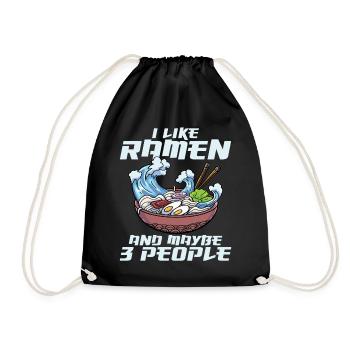 Ramen Lustig - Turnbeutel - Schwarz - Vorne