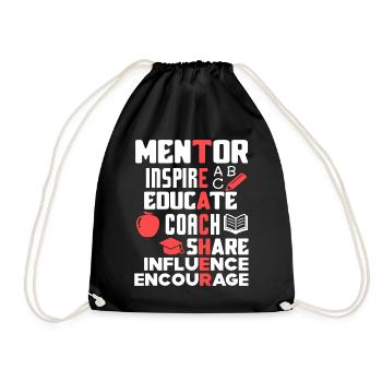 Lehrer Lehrer Mentor Inspire Educate - Turnbeutel - Schwarz - Vorne