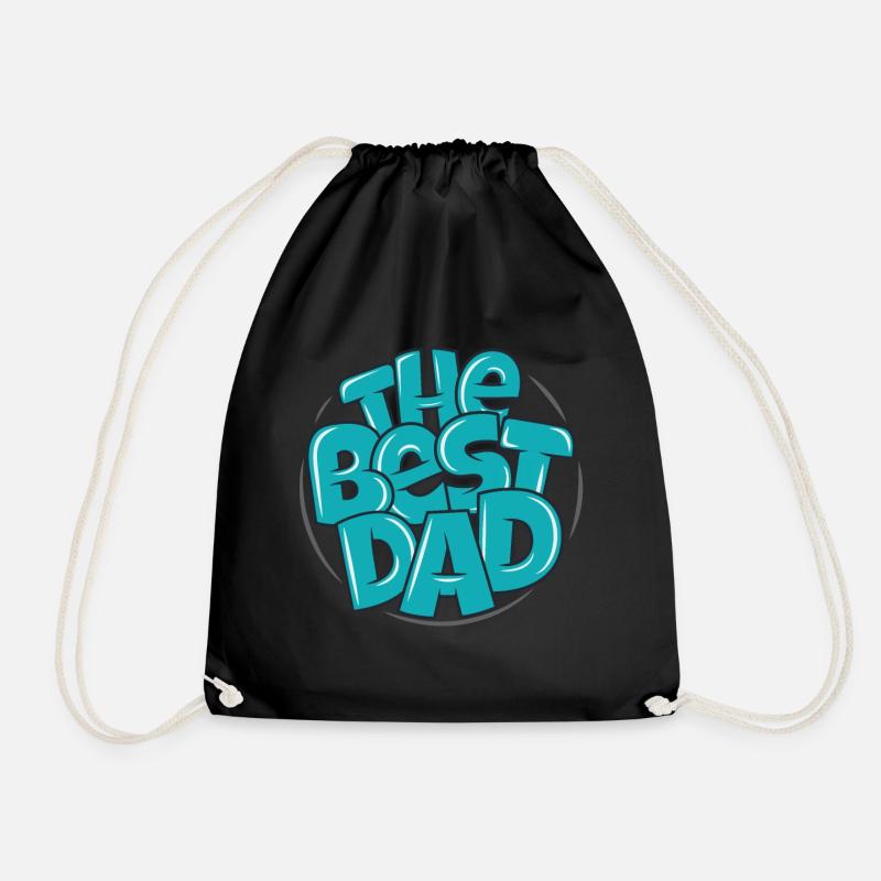 Best Dad Dad Daddy Dad Dad Gift - Drawstring Bag - black