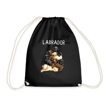 Drôle de labrador de chiens i retriever chiens - Sac de sport léger - noir - Devant