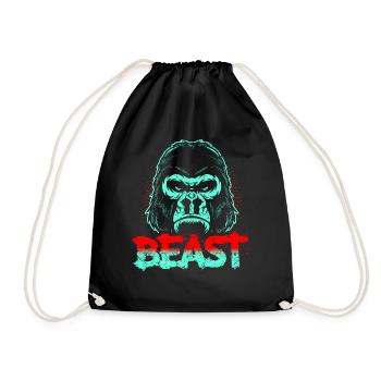 Gorilla Gym Beast - Turnbeutel - Schwarz - Vorne