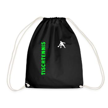Tischtennis - Turnbeutel - Schwarz - Vorne