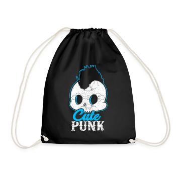 Punk rock music punk rocker punks punk gift - Drawstring Bag - black - Front