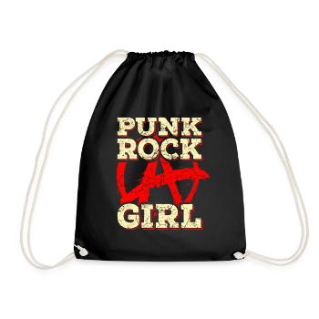 Punk rock music punk rocker punks punk gift - Drawstring Bag - black - Front