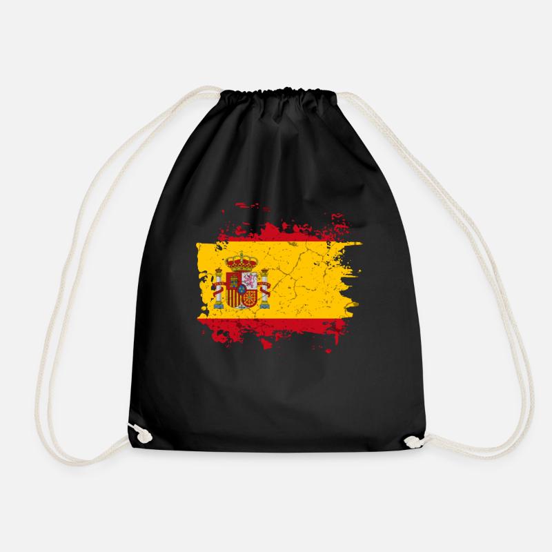Spanien Flagge - Turnbeutel - Schwarz
