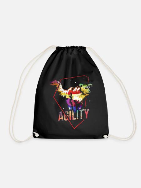 Hunde Agility Geschenk - Turnbeutel - Schwarz
