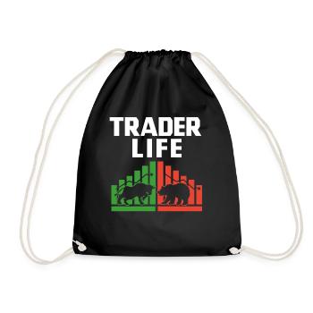 Trader Life - Turnbeutel - Schwarz - Vorne